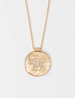 Maje Zodiac Medal Sieraden Dames Goud | THSYFBK-04